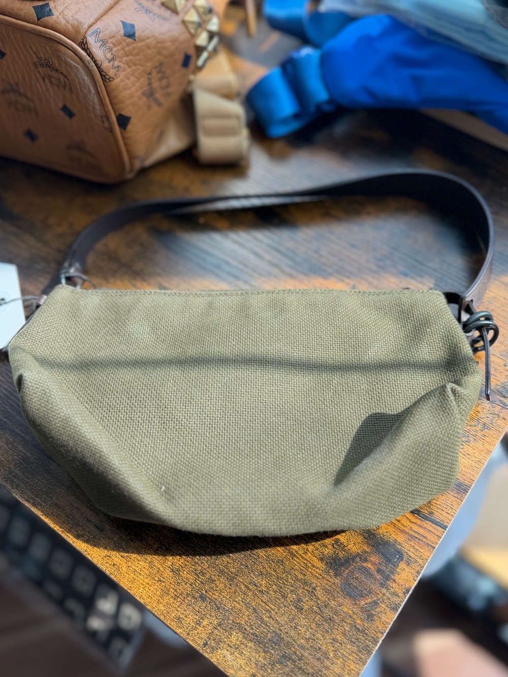 Authentic Vintage Gucci GG Canvas Mini Shoulder Bag | Green & Brown | COA Includ